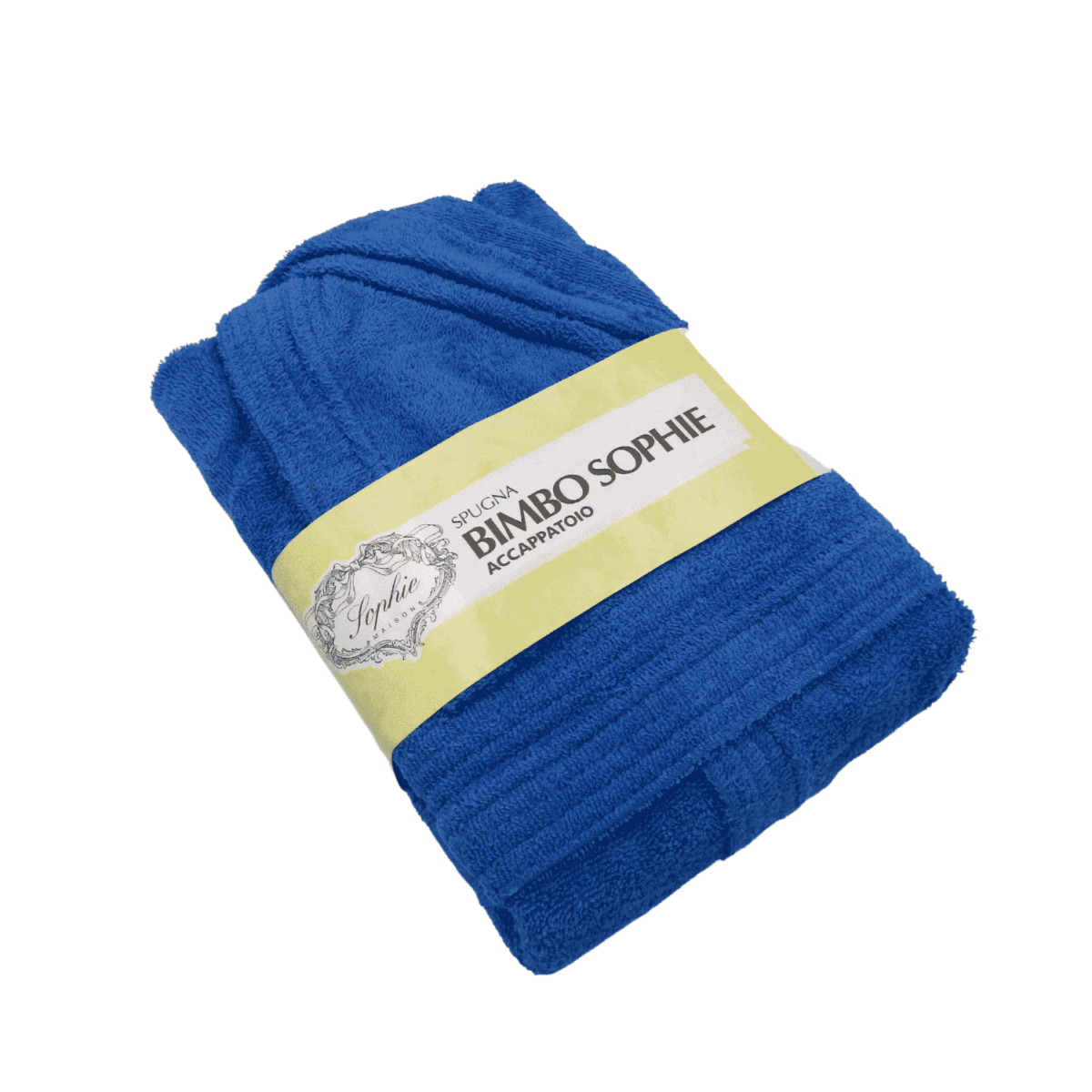 Confezione-Accappatoio-sophie-maison-blu-bimbo-cotone-s-m-l-xl-xxl-tinta-unita