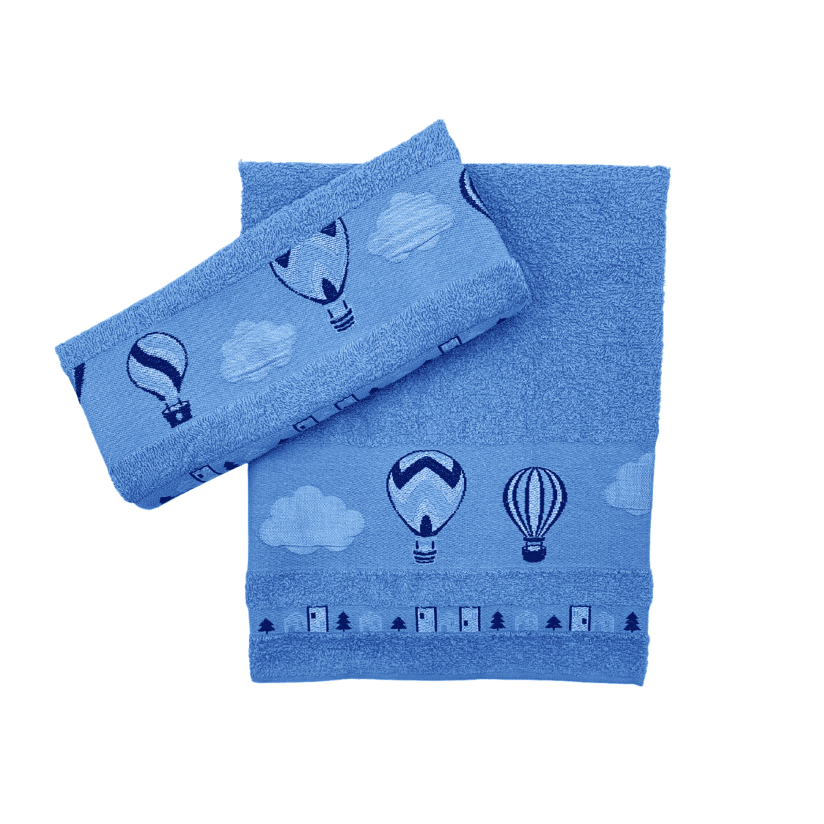 Set-1+1-mongolfiere-blu-spugna-fibra-naturale-cotone-asciugamano-ospite-bidet-made-in-italy-60x100cm-40x60cm