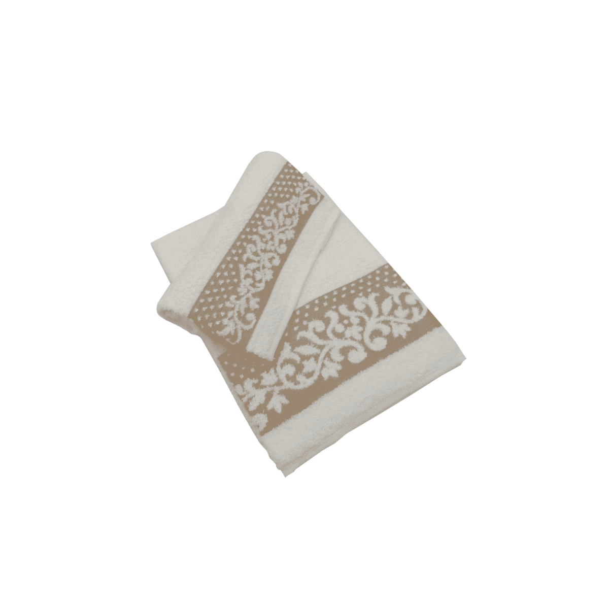 Set-1+1-corinto-panna-spugna-fibra-naturale-cotone-asciugamano-ospite-bidet-made-in-italy-60x100cm-40x60cm
