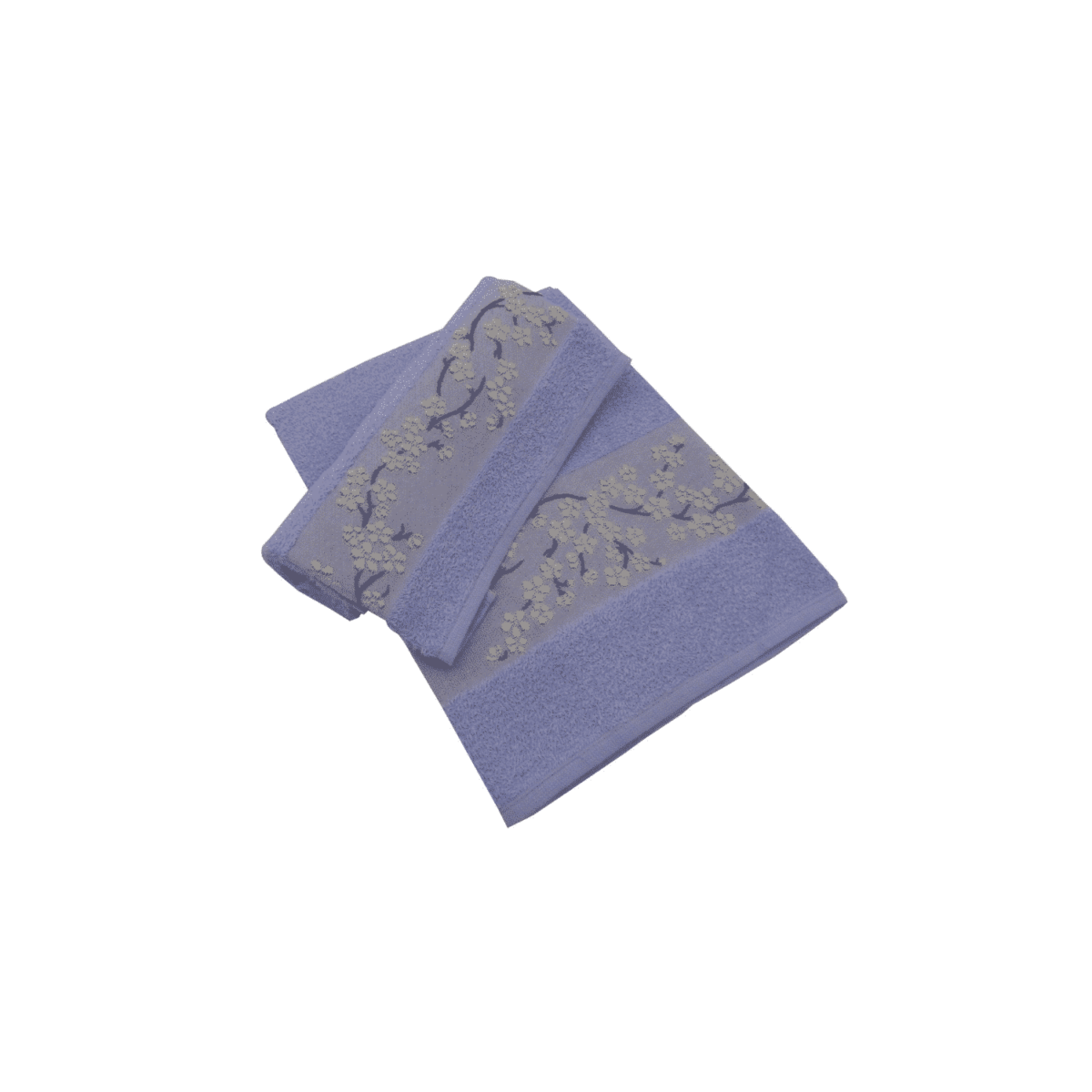 Set-1+1-rametto-lilla-spugna-fibra-naturale-cotone-asciugamano-ospite-bidet-made-in-italy-60x100cm-40x60cm
