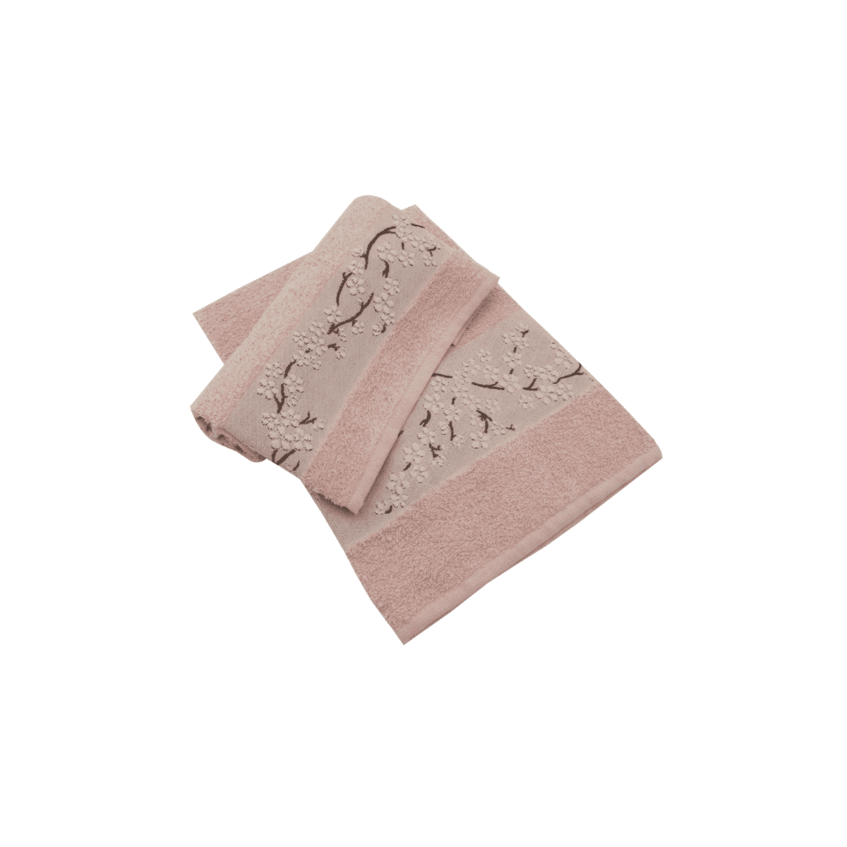 Set-1+1-rametto-rosa-spugna-fibra-naturale-cotone-asciugamano-ospite-bidet-made-in-italy-60x100cm-40x60cm