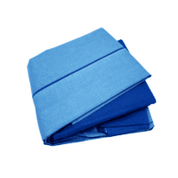 Julie Completo Lenzuola Azzurro/Blu con Piping 100% fibra naturale di cotone  - Maresca Home Decor