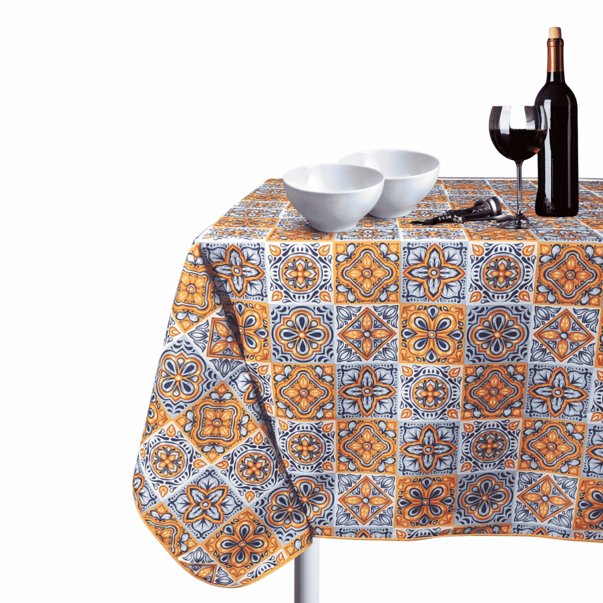 alba-lisbona-tovaglia-antimacchia-idrorepellente-maioliche-patchwork-azzurro-giallo-blu-arancio
