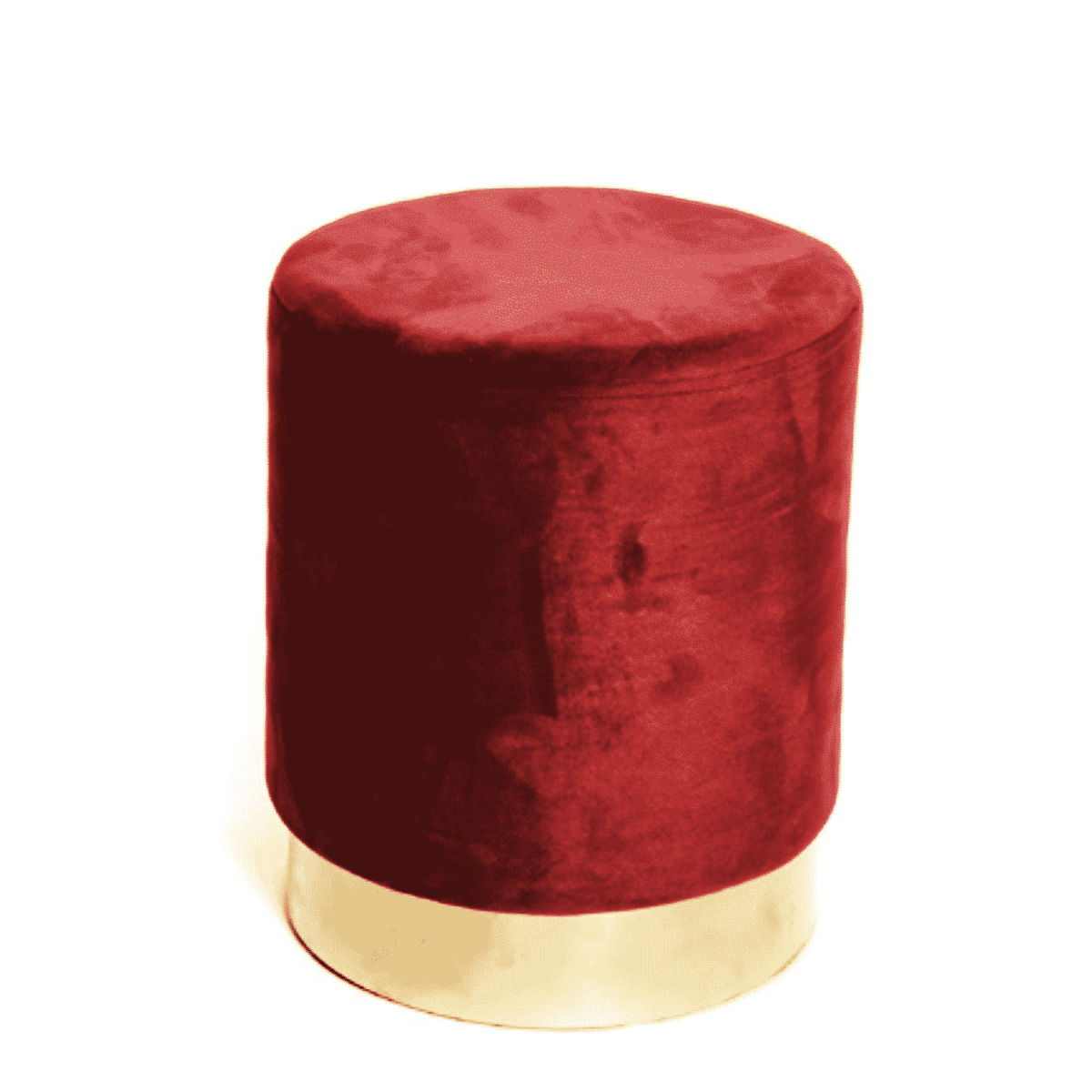 Pouf Cilindro Velvet Bordeaux