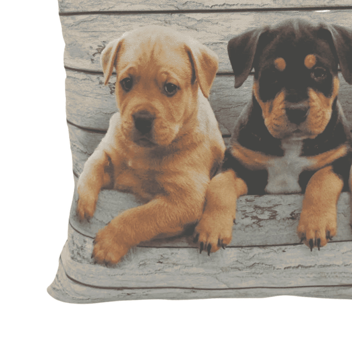 Cani Legno Cuscino Arredo 45x45 Stampa Digitale - immagine 2