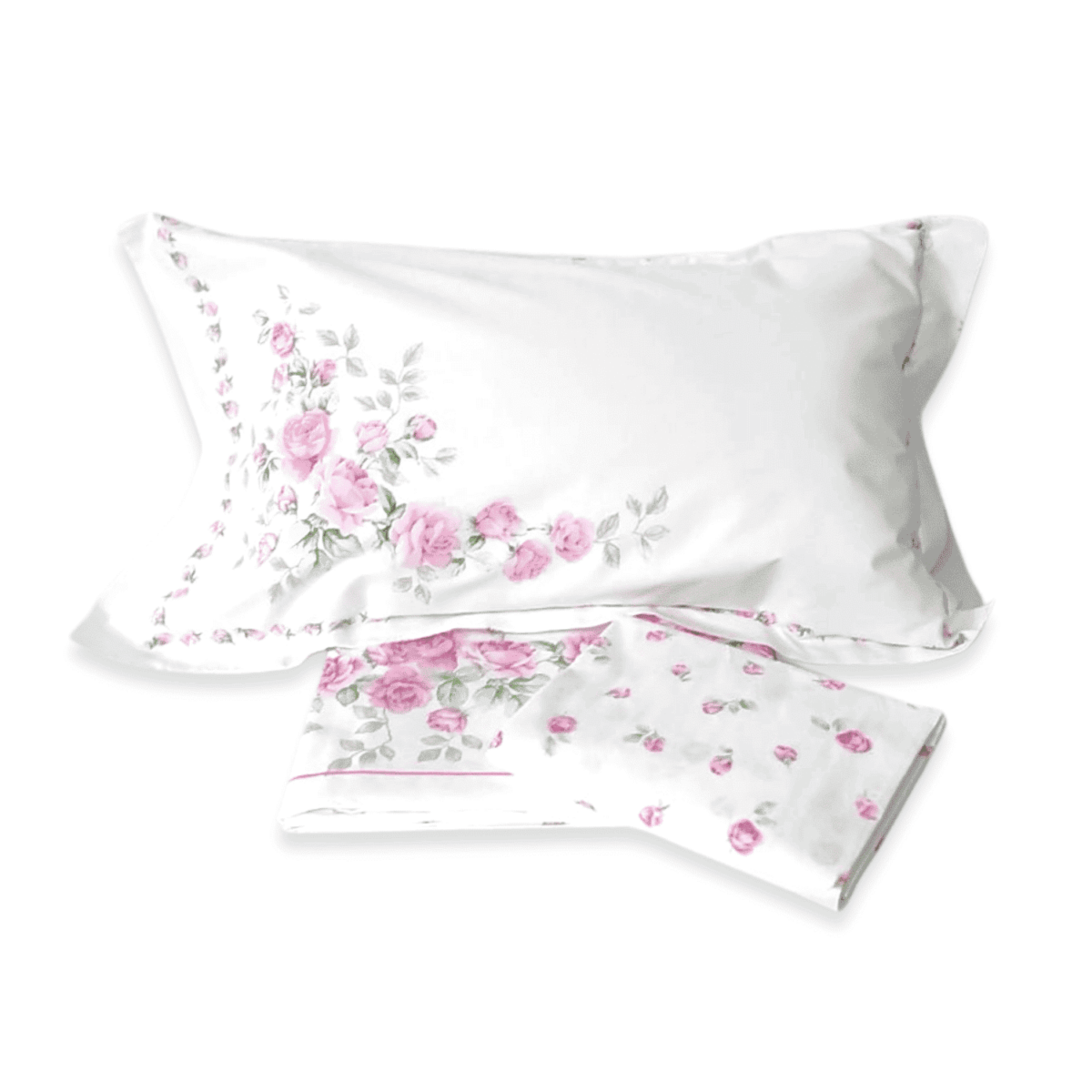 cloe-rosa-completo-lenzuola-puro-cotone-made-in-italy-quadrifoglio-rose-rosa-boccioli-federe-con-volani-classico-fiorato