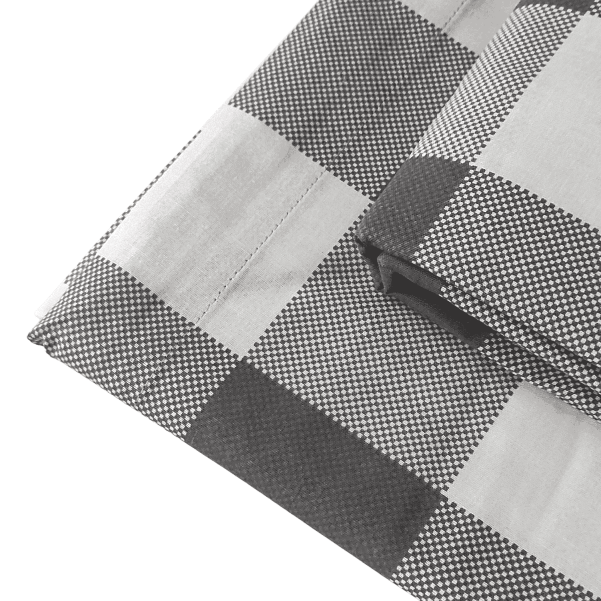 completo-lenzuola-pic-nic-grigio-penelope-quadretto-perla-antracite-bianco-geometrico-classico-dettaglio