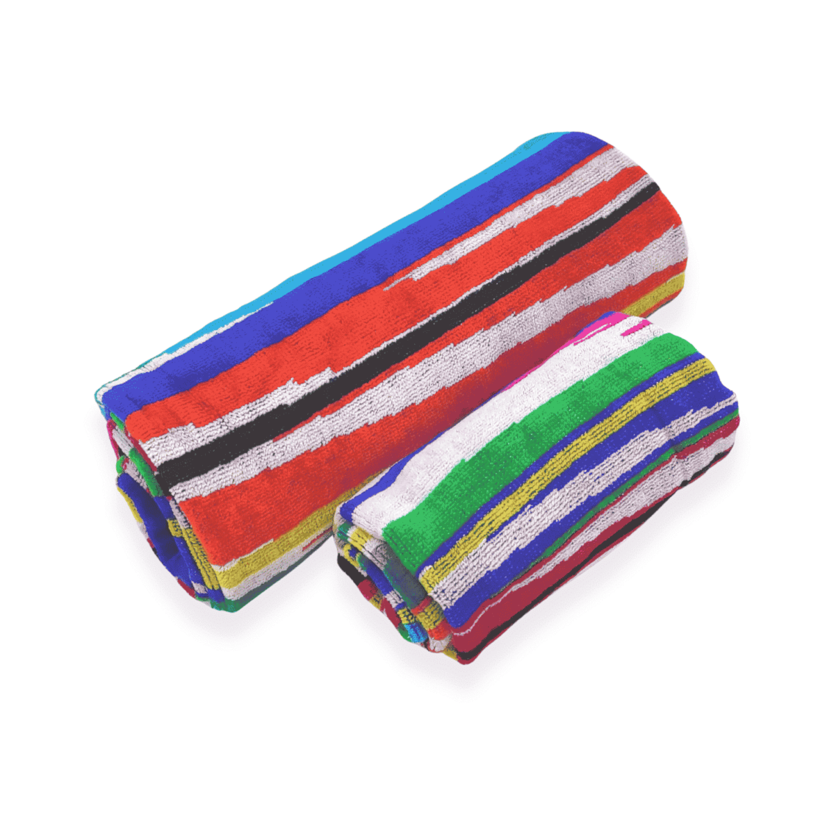 fasce-verticali-multicolor-etnic-set-1-+-1-asciugamani-viso-bidet-spugna-cotone-righe-geometrico