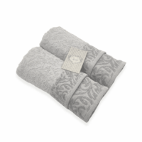 fortune-grigio-set-spugna-bagno-2-viso-+-2-bidet-puro-cotone-jacquard-perla-ramage-fiorato-scatola