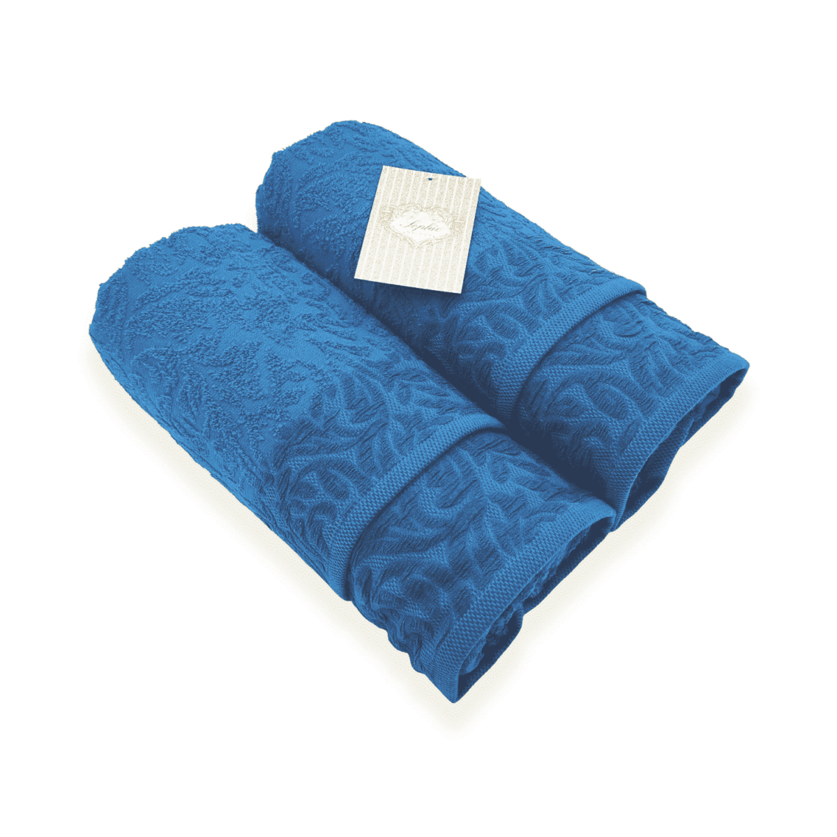 fortune-petrolio-set-spugna-bagno-2-viso-+-2-bidet-puro-cotone-jacquard-blu-ramage-fiorato-scatola