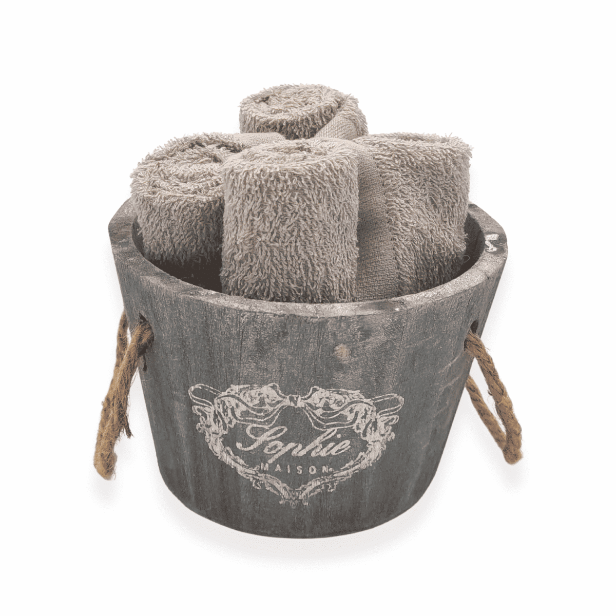 mastello-tortora-4-lavette-spugna-cotone-cestino-legno-vintage-shabby-chic-out