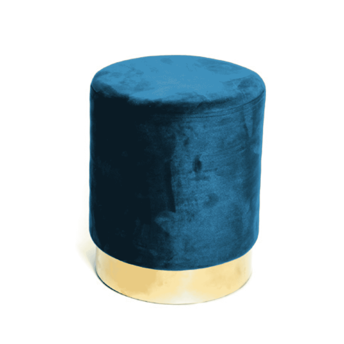 Pouf Cilindro Velvet Petrolio