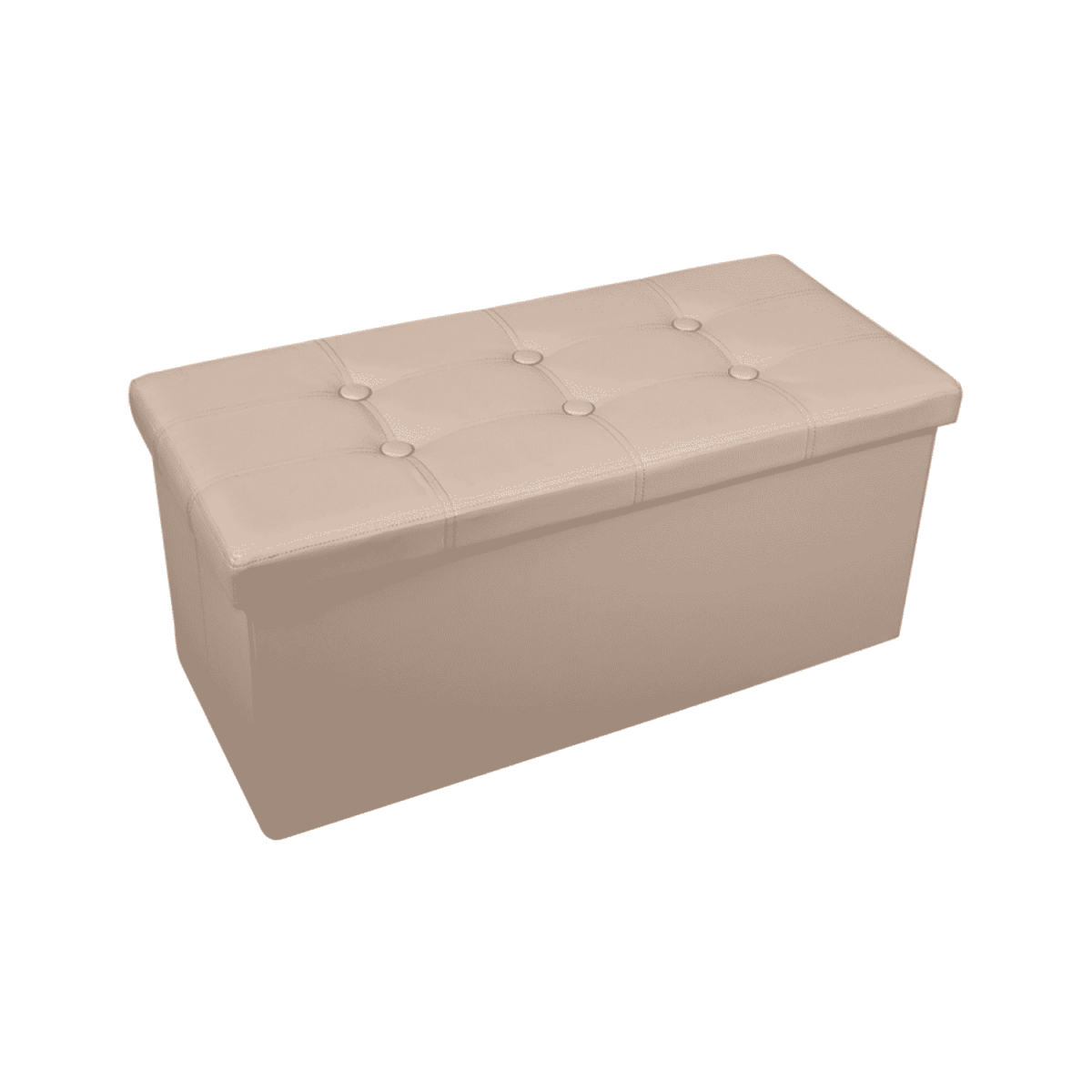 Pouf Contenitore Panca Tortora PVC Ecopelle Double
