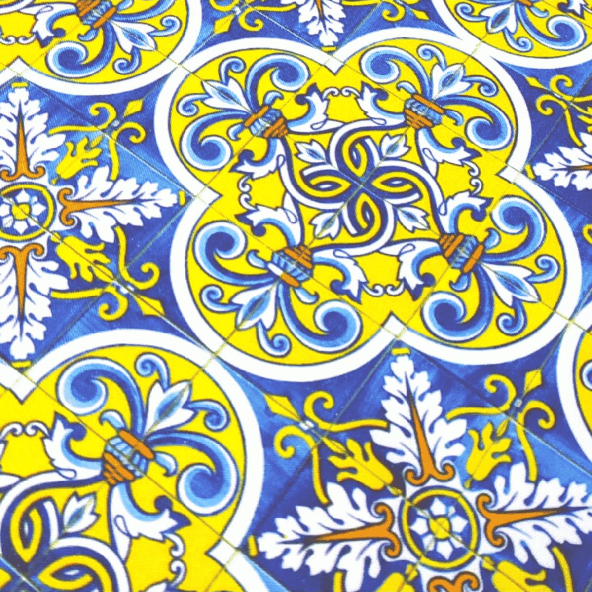 royal-lisbona-tovaglia-antimacchia-idrorepellente-maioliche-patchwork-azzurro-giallo-bianco-blu-arancio-dettaglio