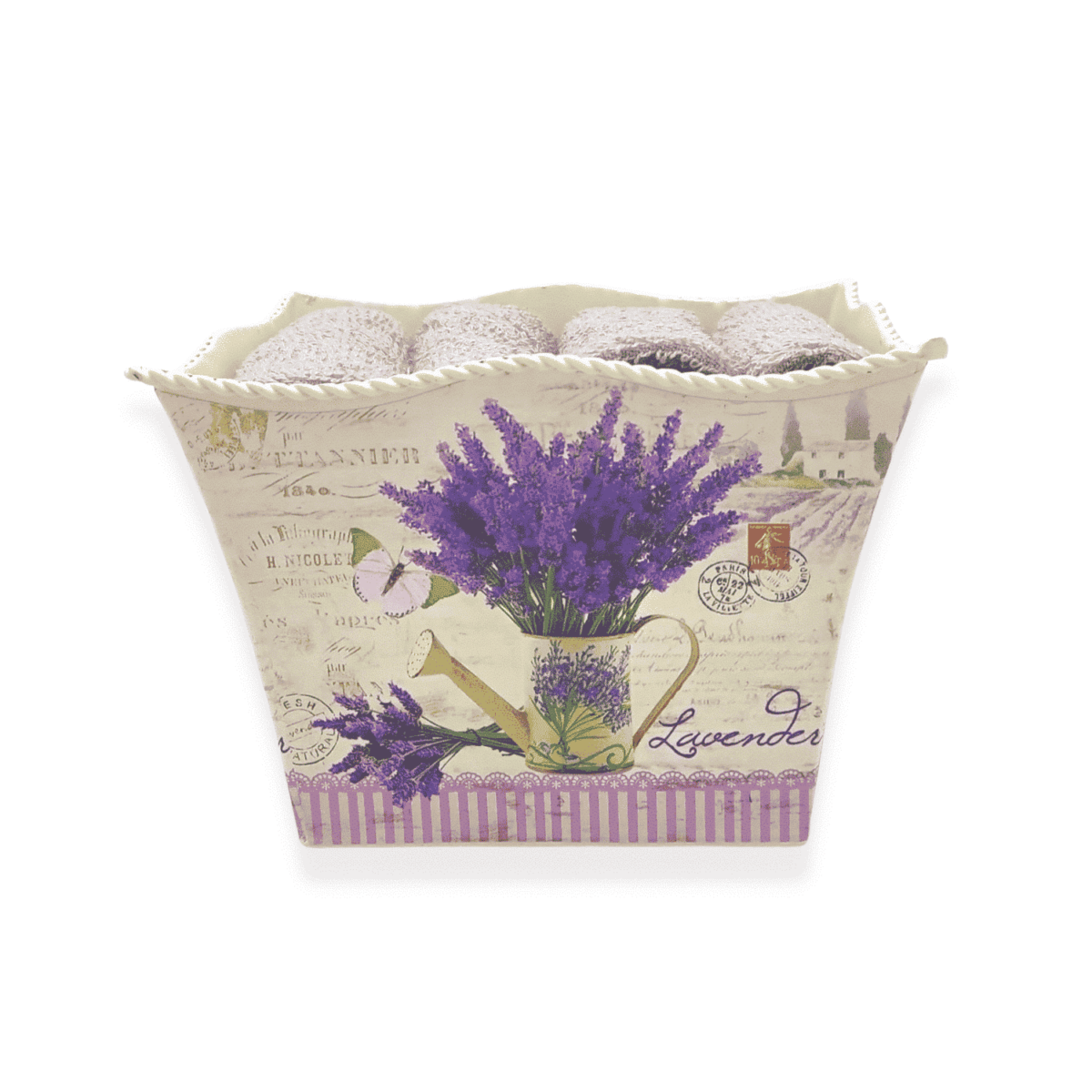 saint-tropez-grigio-scuro-set-4-lavette-spugna-cotone-cestino-provenzale-lavanda-provenzale-front