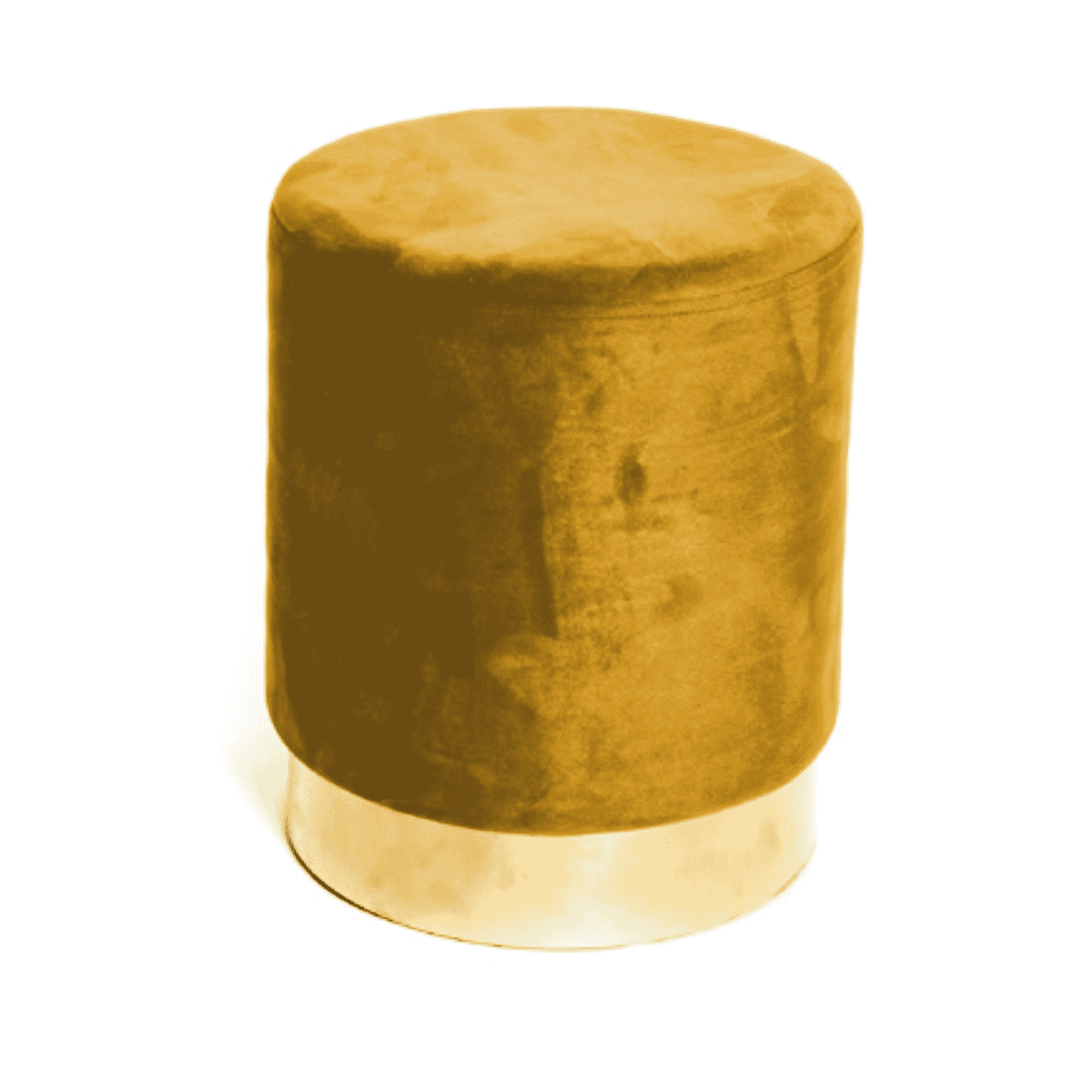 Pouf Cilindro Velvet Senape