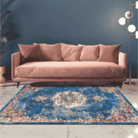 affresco-tappeto-arredo-emozioni-artista-arabo-medaglione-blu-multicolor