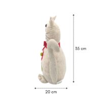 gatto-fiorello-fermaporta-tessuto-applicato-sabbia-country-pupazzo-dettagli-profilo