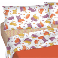 gattoni-arancio-completo-lenzuolo-matrimoniale-dolcenotte-gatti-arancione-prugna-simpatico-vivace