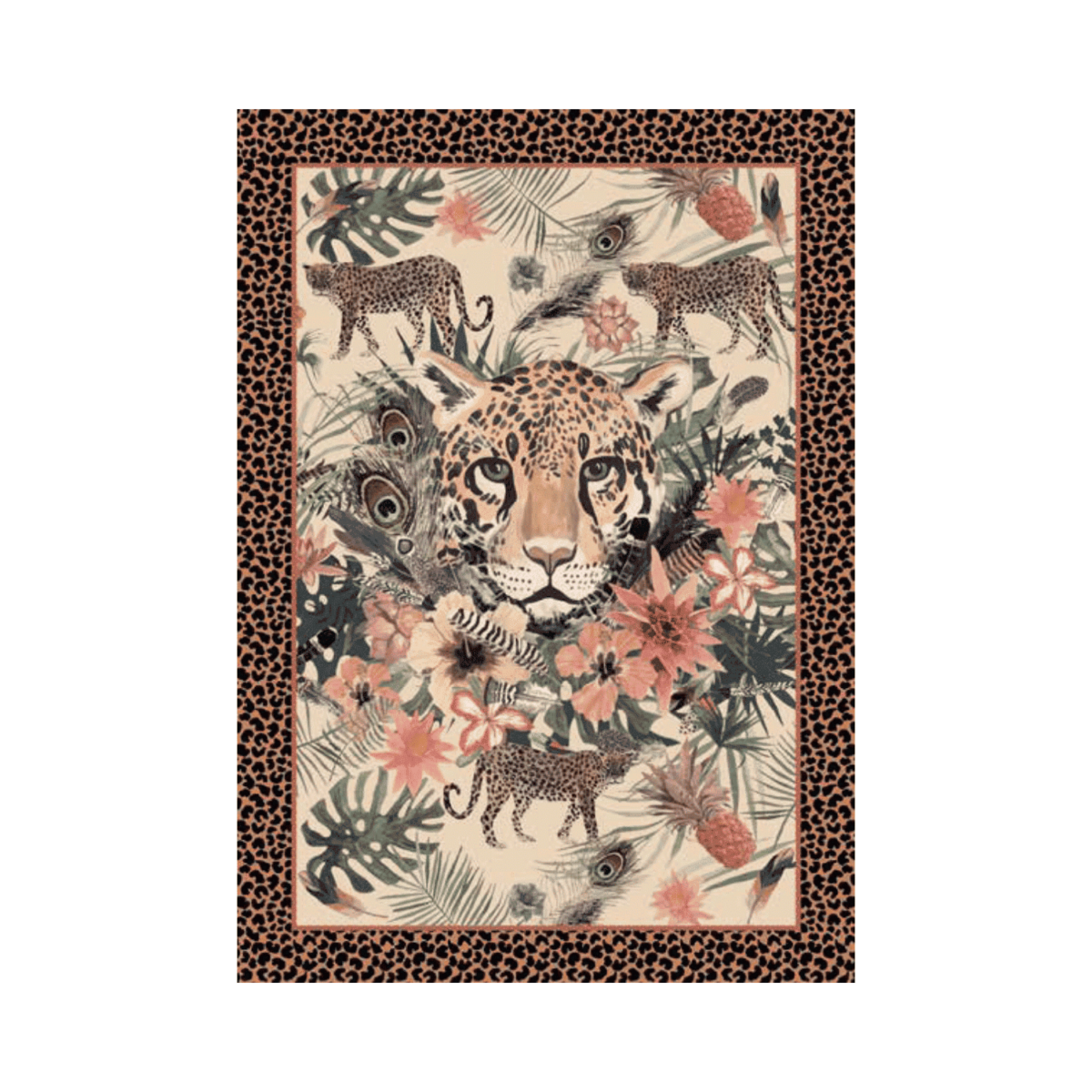 jungle-tappeto-arredo-emozioni-artista-scuro-chic-cool-animalier-giungla-safari-tramonto-fiorato-multicolor-leopardato-esotico-front