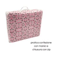 mosaico-rosa-copriletto-trapuntato-boutis-rombi-geometrico-porpora-cipria-fuxia-bianco-microfibra-primaverile-estivo-dettaglio-confezione