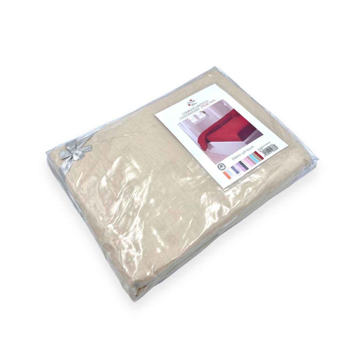 panna-coloratissimi-completo-lenzuola-puro-cotone-tinta-unita-beige-confezione