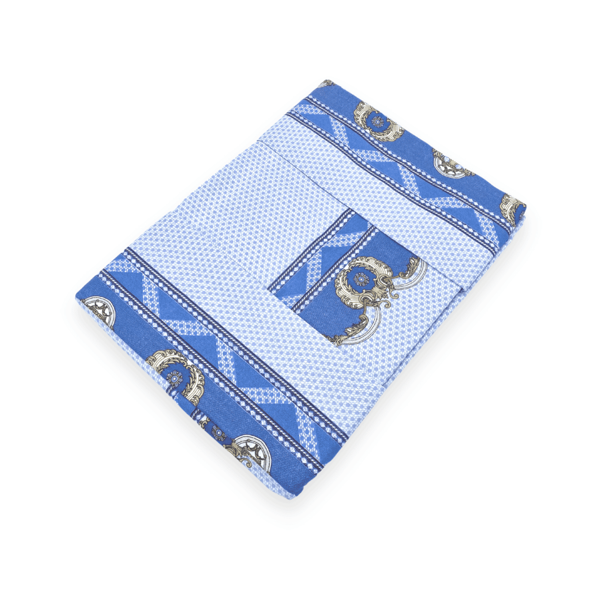 royal-azzurro-pauline-completo-lenzuola-cotone-blu-avio-turchese-medaglioni-oro-fold
