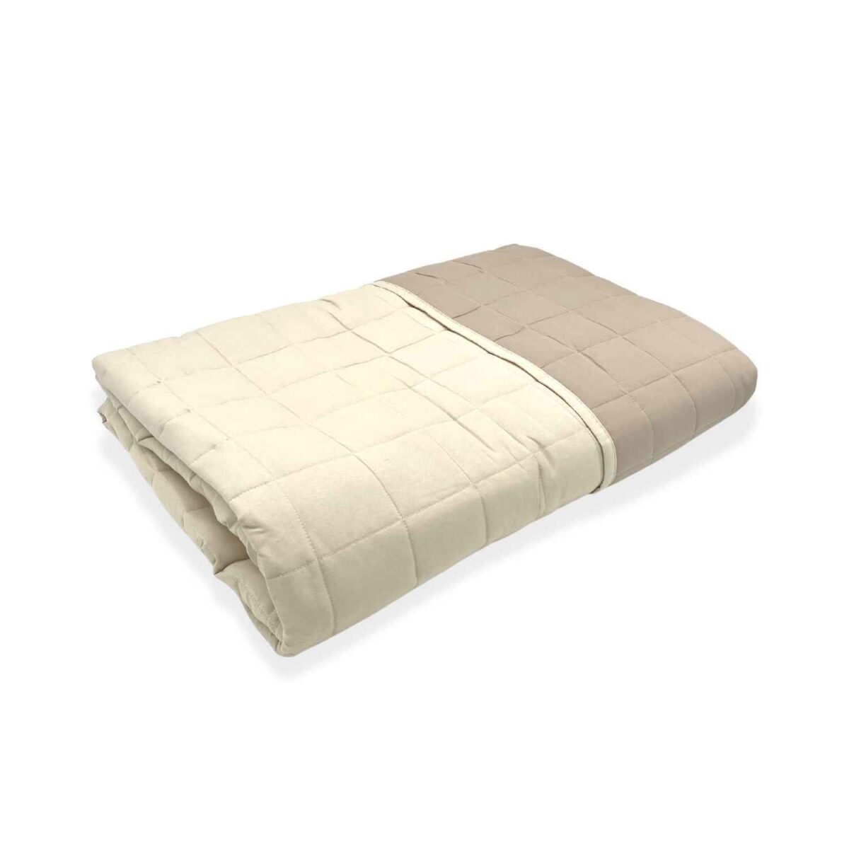 trapuntino-bicolor-tortora-panna-double-face-cucito-mano-pesca-soffice-tinta-unita-bicolore-fold