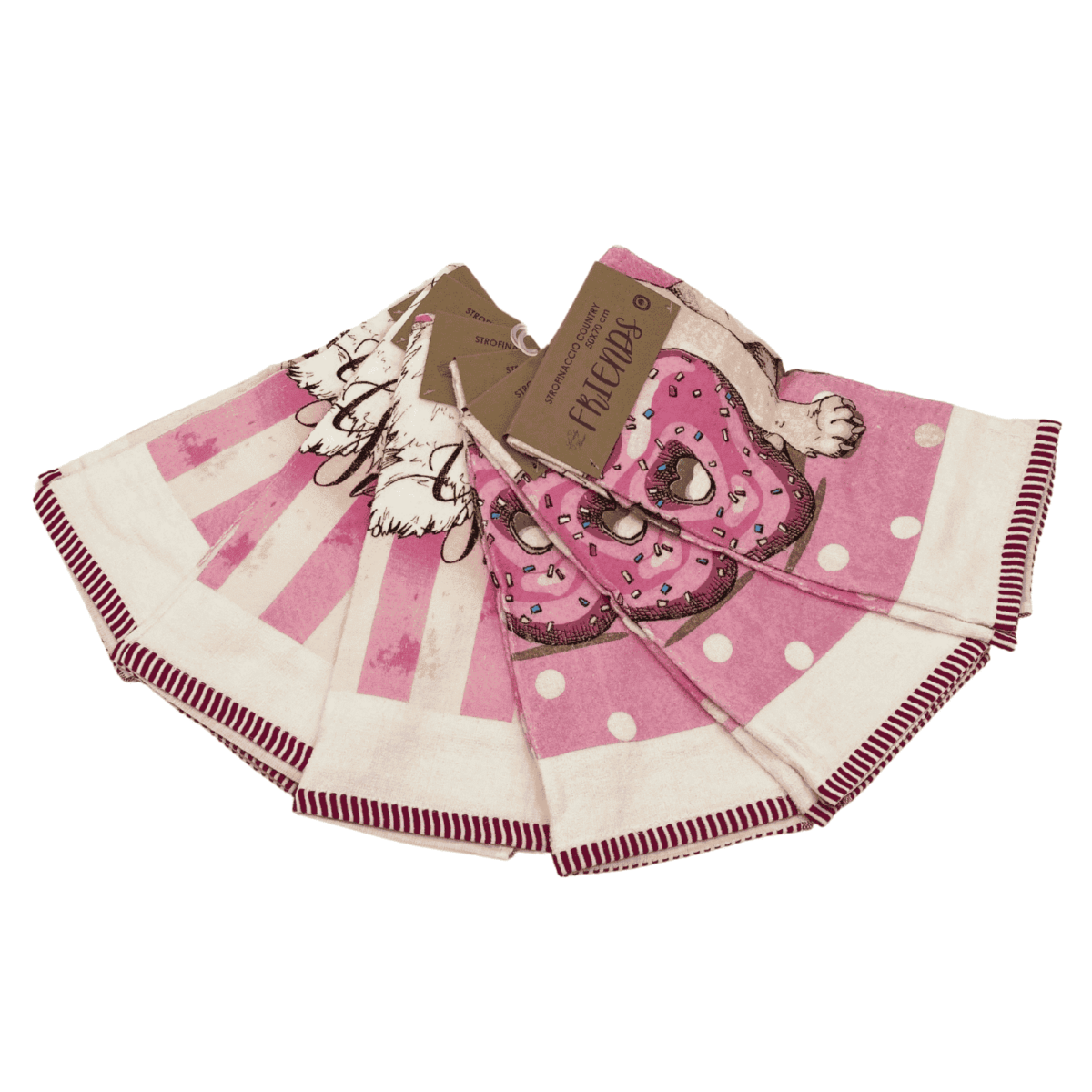 Country-friends-set-6-strofinacci-cotone-cimato-ciniglia-50x70-diverse-fantasie-aperto
