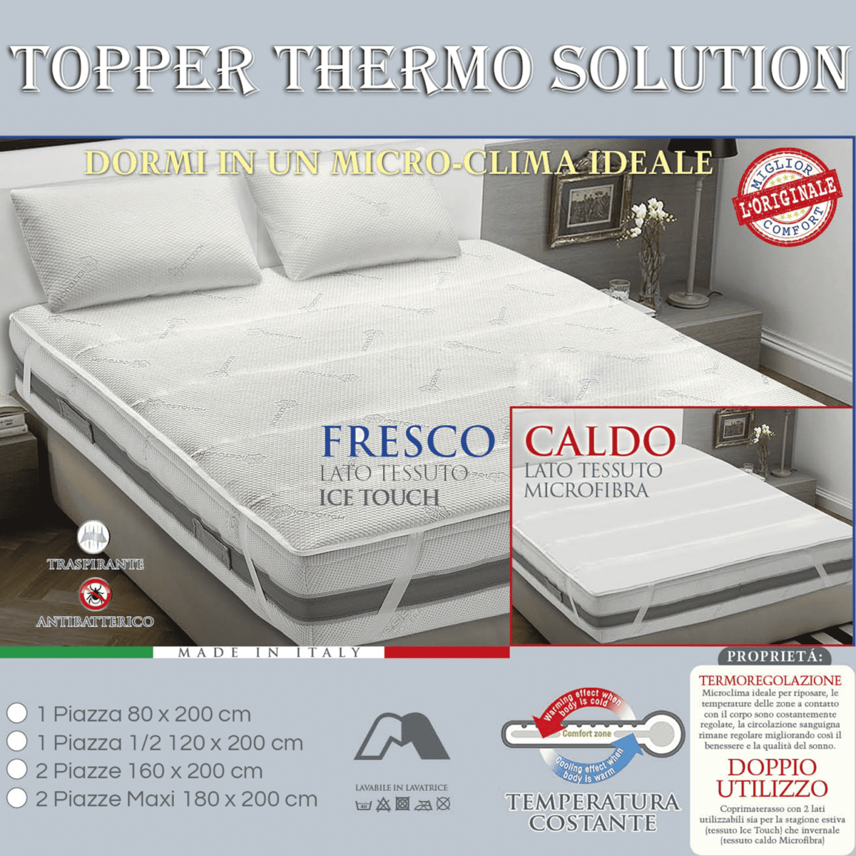 Descrizione-Topper-thermo-solution-double-freddo-caldo-microfibra-traspirante-antibatterico-termoregolazione-ice-touch-made-in-italy-1-piazza-2-piazze-½-maxi