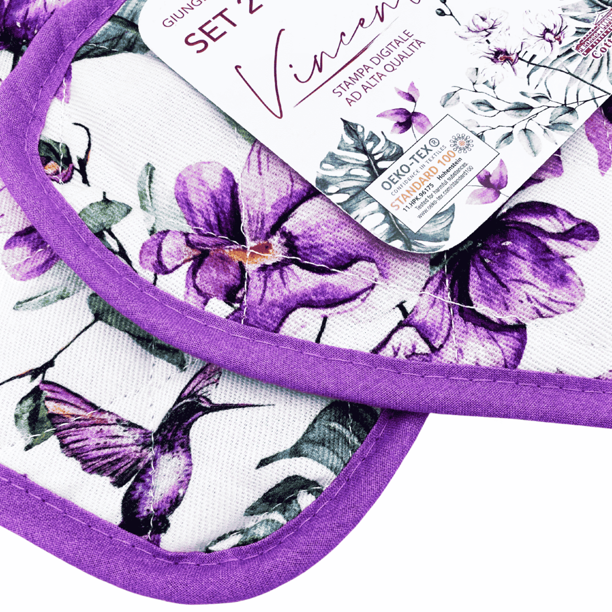 Set-2-presine-vincent-stampa-digitale-100-cotone-17x17-70x48-27x17-fiori-giungla-colibri-oekotex-dettaglio