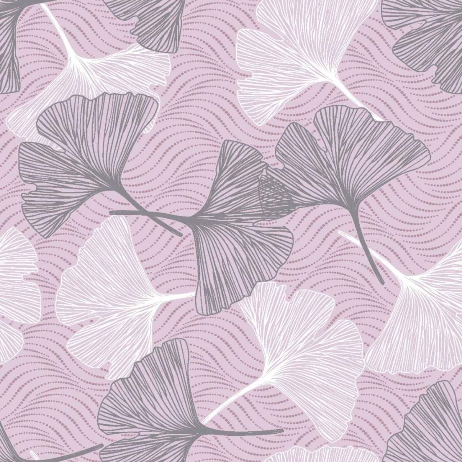 copripiumino-ginko-rosa-puro-cotone-quadrifoglio-fiorato-floreale-rosa-acceso-bianco-grgio-pattern