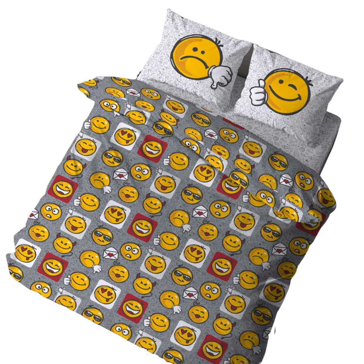 Smile Parure Copripiumino Quadrifoglio 100% fibra naturale di cotone Made In Italy