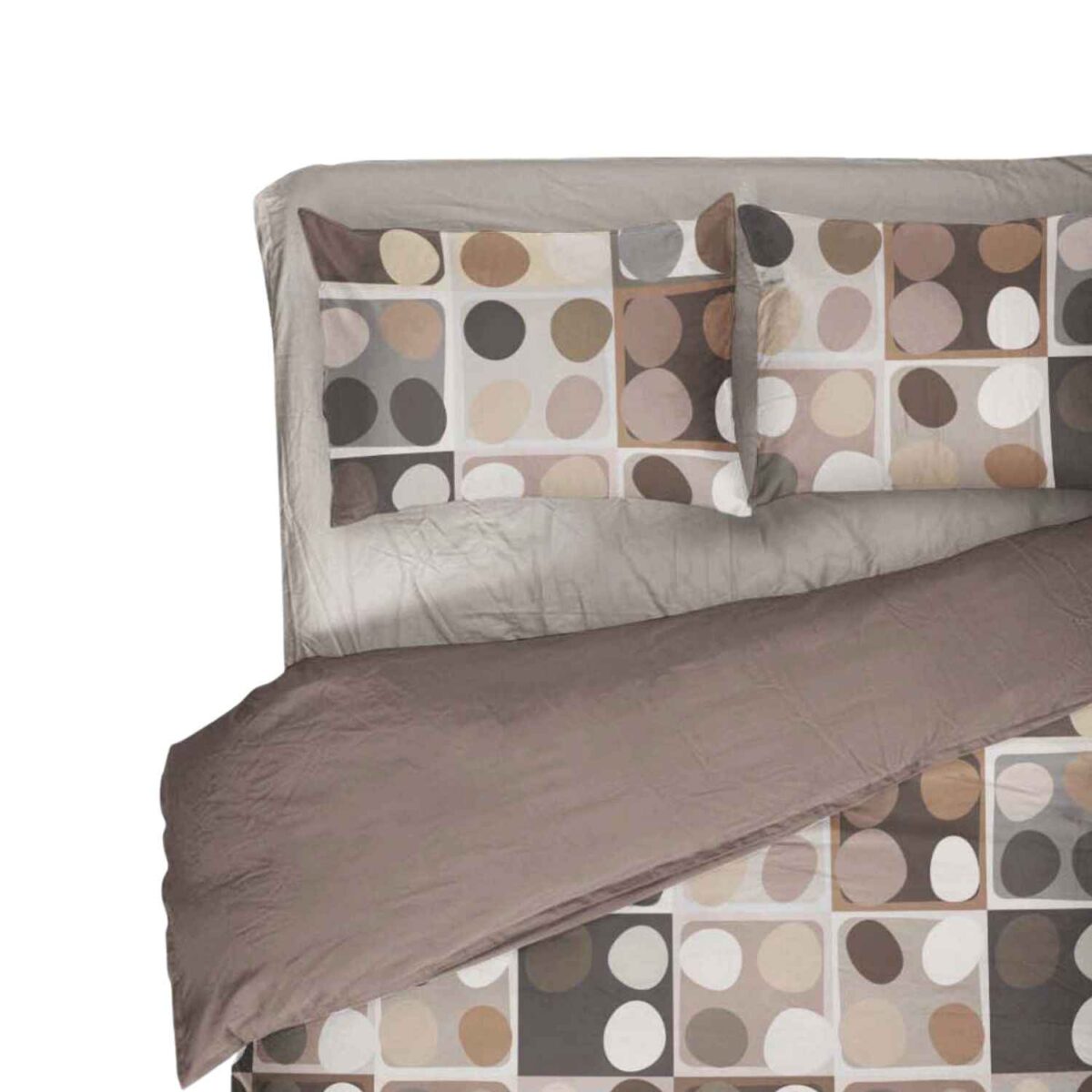 krizia-marrone-copripiumino-puro-cotone-novia-geometrico-cerchi-quadri-marrone-beige-bianco-nocciola-grigio-zoom