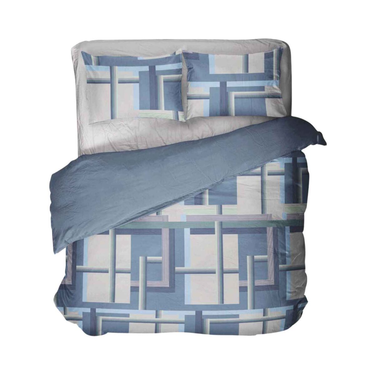 ruben-azzurro-copripiumino-puro-cotone-novia-geometrico-quadri-beige-azzurro-blue-grigio