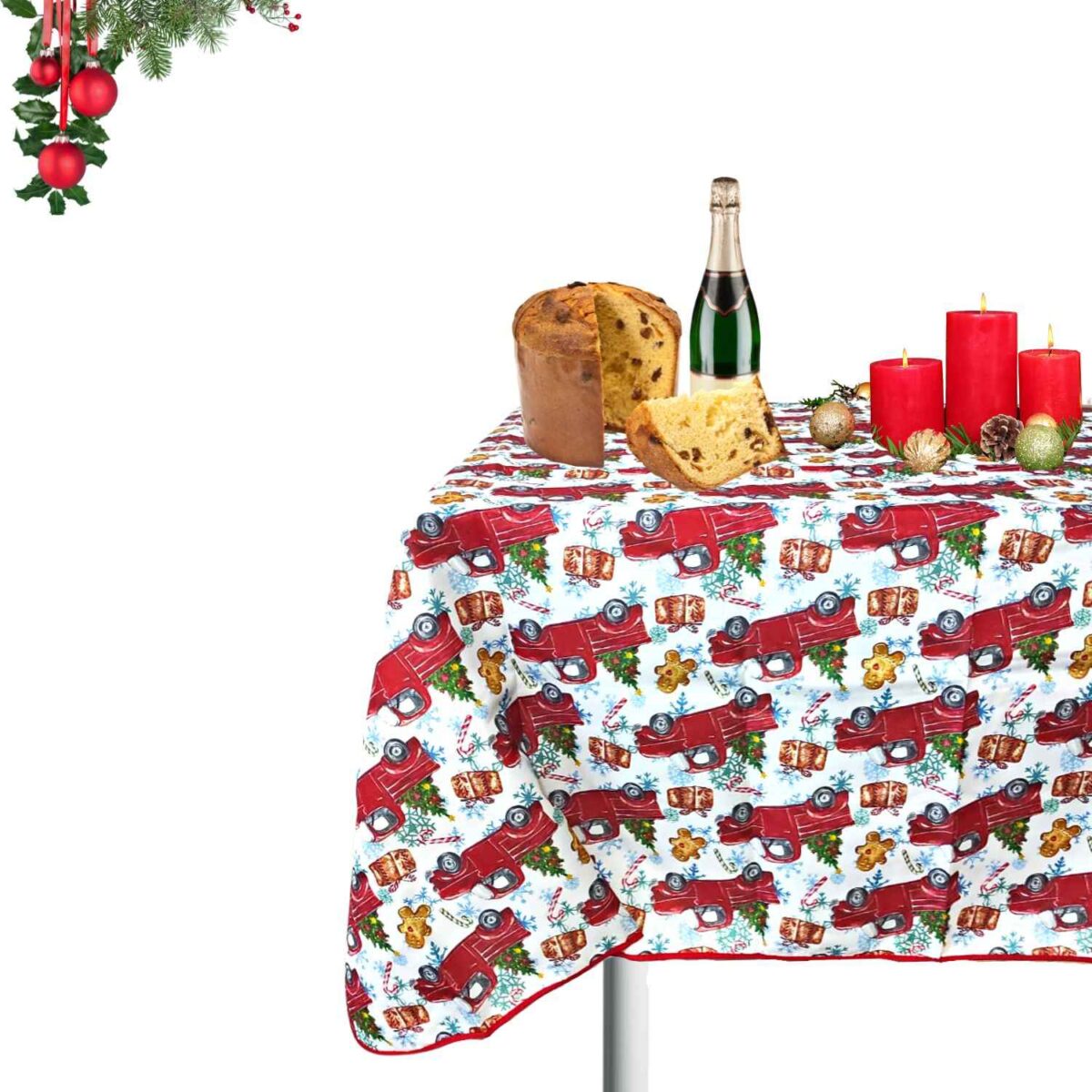 christmas-car-tovaglia-antimacchia-natalizia-idrorepellente-no-stiro-bianco-rosso-verde-natale-capodanno