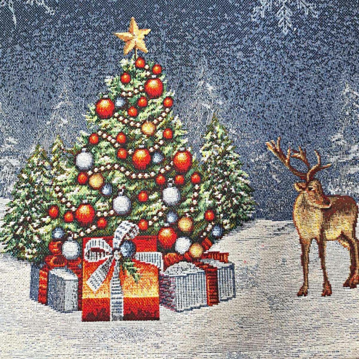 notte-di-natale-blu-runner-cucina-40-x-140-jacquard-gobelin-natale-natalizio-albero-babbo-natale-argento-beige-blu-notte-dettaglio