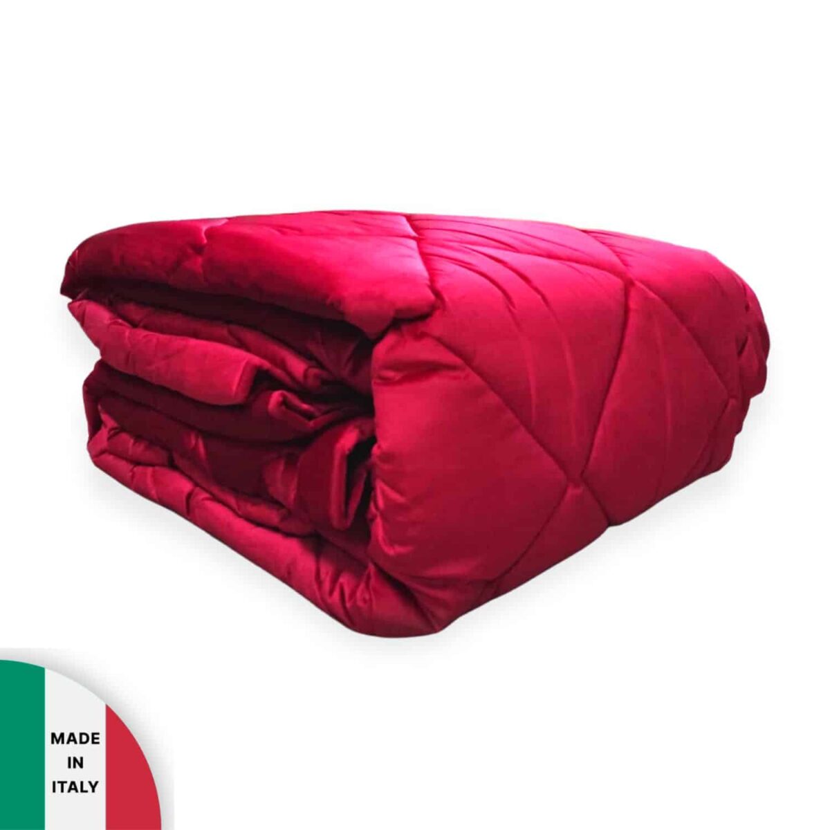 trapunta-invernale-feeling-velluto-microfibra-bordeaux-a-rombi-piegata-front-made-in-italy