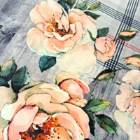 Coperta Shabby Flowers Plaid Calda Invernale Sherpa Morbida - immagine 3
