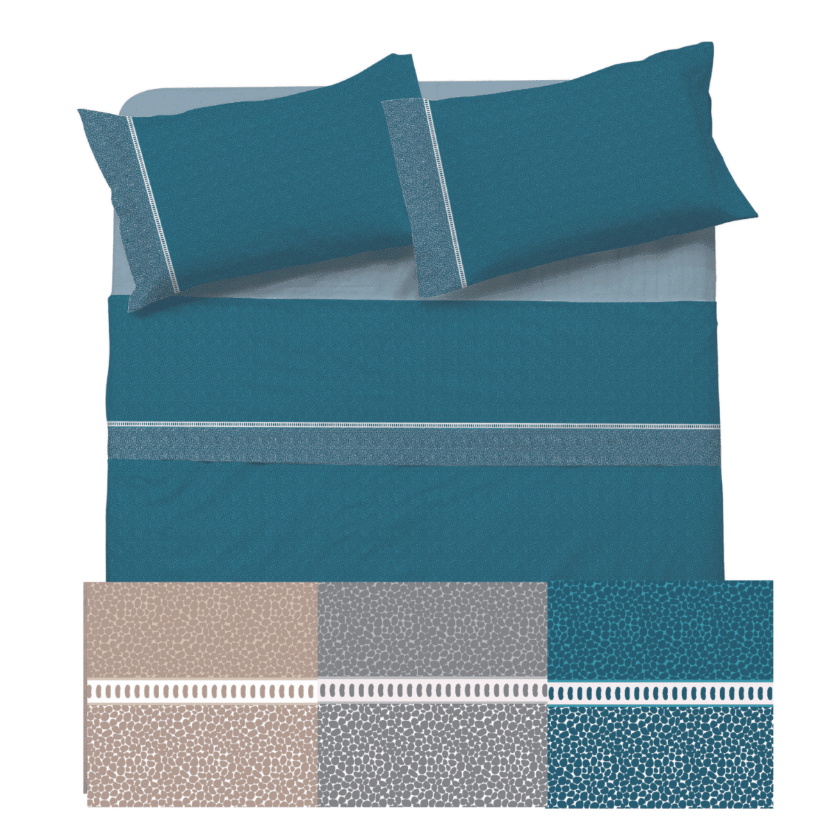 completo-lenzuola-crono-100-cotone-beige-petrolio-grigio-letto
