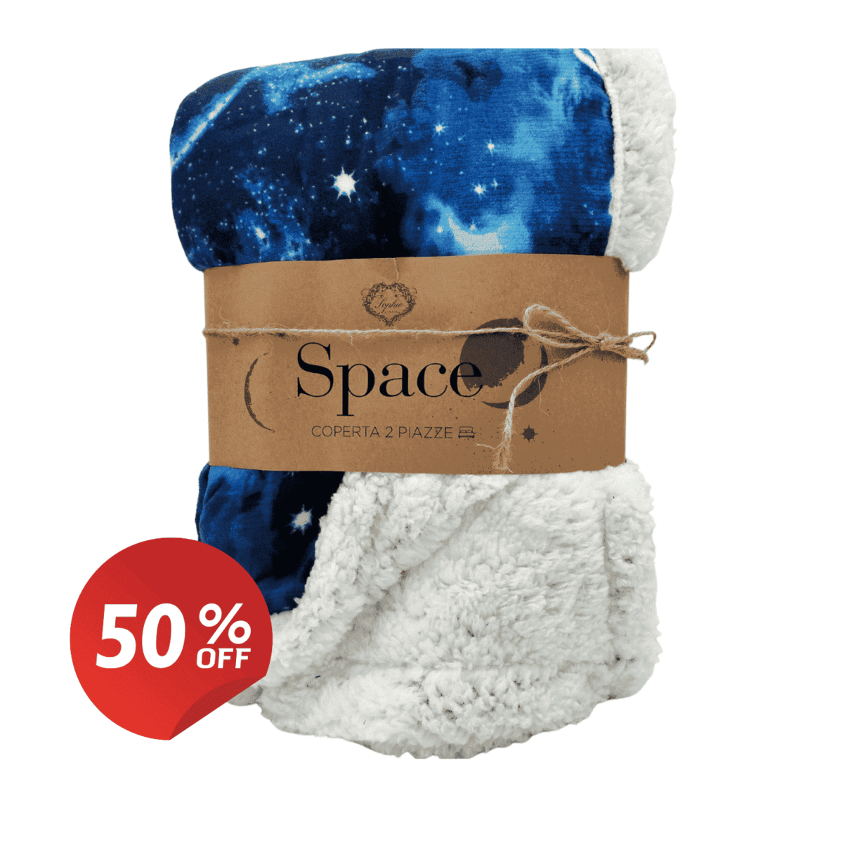 coperta-space-plaid-fantasia-sherpa-invernale-luna-stelle-notte-cielo-stellato-blu-confezione