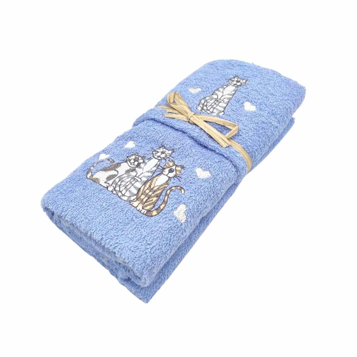 set-asciugamani-gattini-spugna-cotone-gatti-azzurro-bagno-confezione
