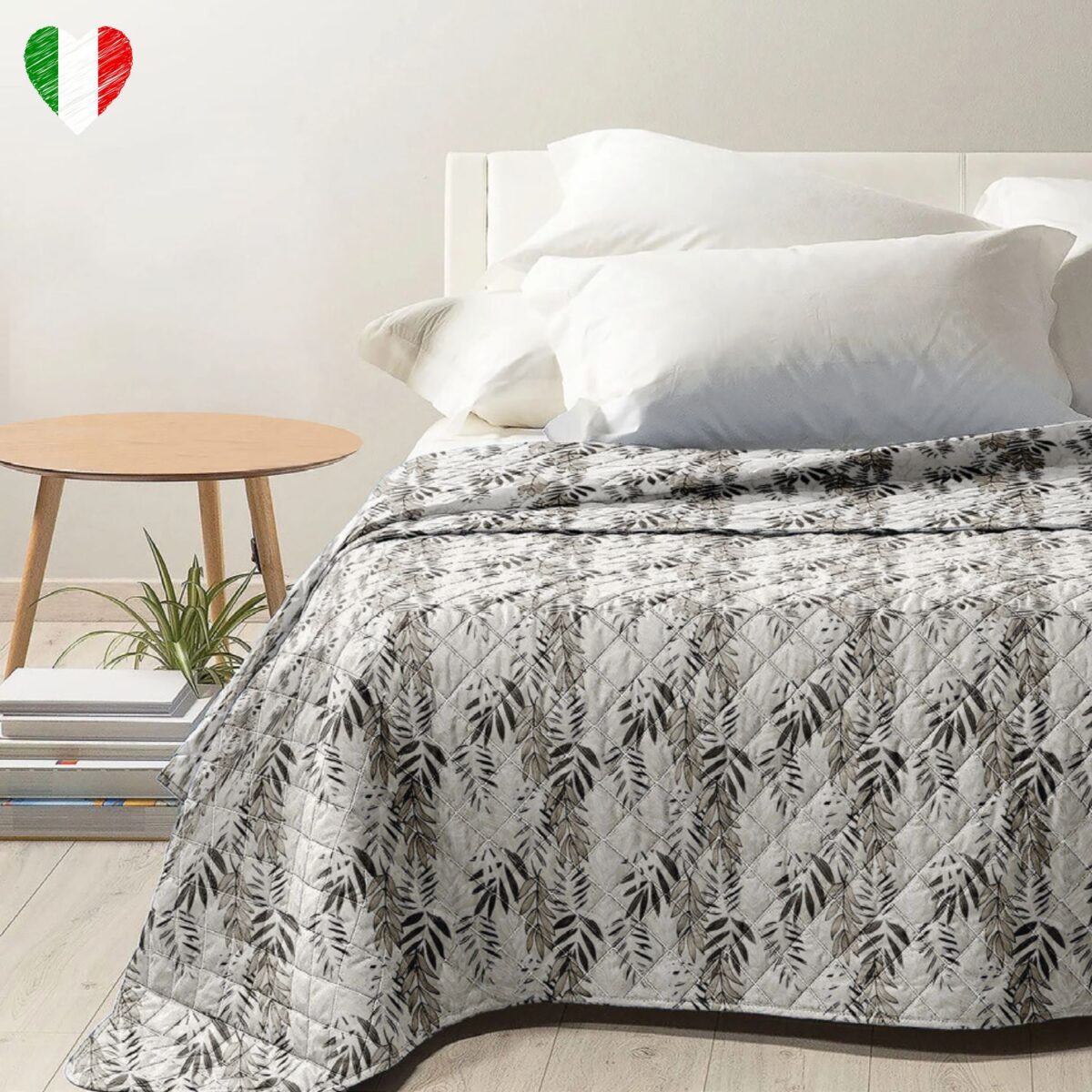 copriletto-bea-felci-grigio-beige-bianco-primaverile-estivo-microfibra-100-grammi-made-in-italy
