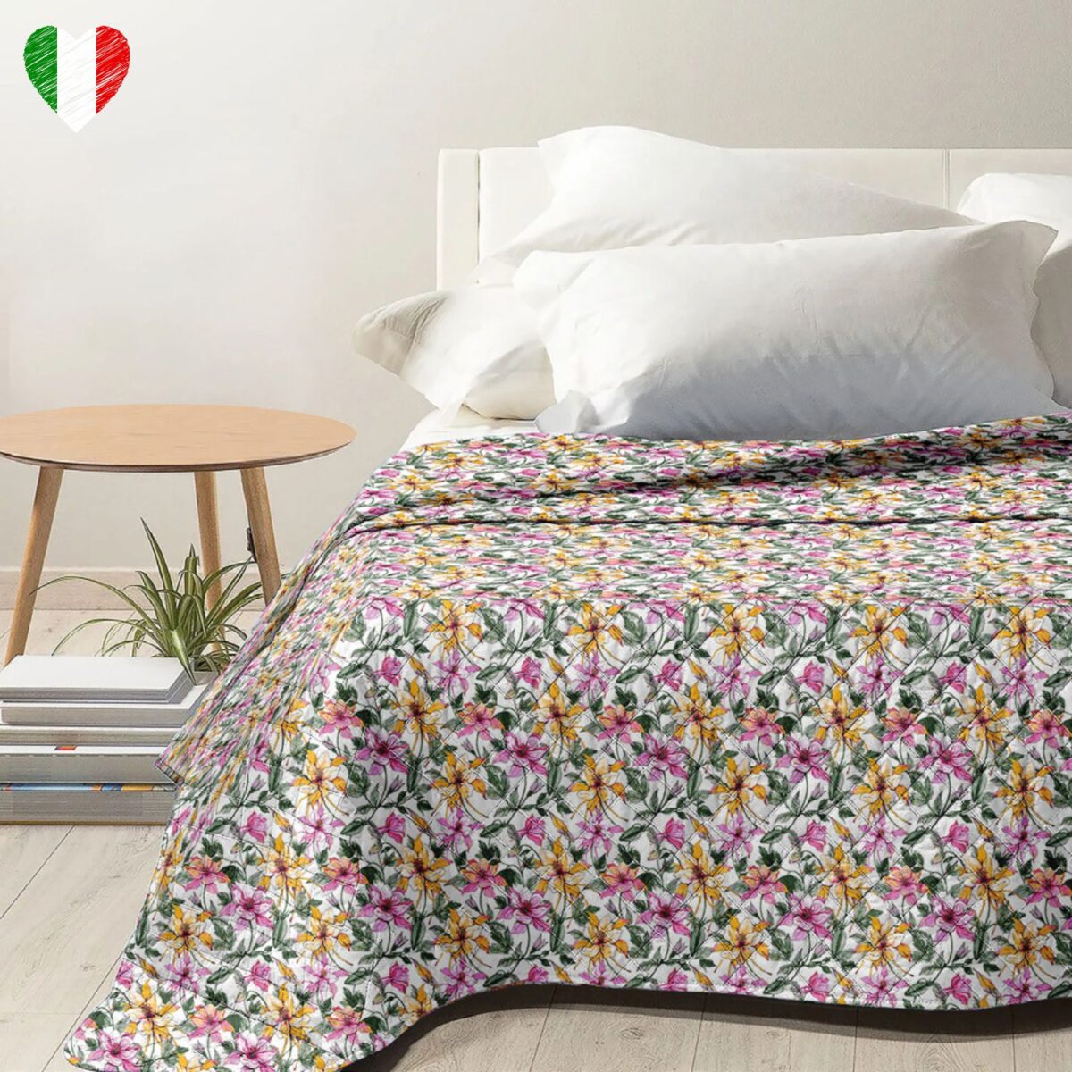 copriletto-bea-fiori-fiorato-giallo-rosa-verde-primaverile-estivo-microfibra-100-grammi-made-in-italy