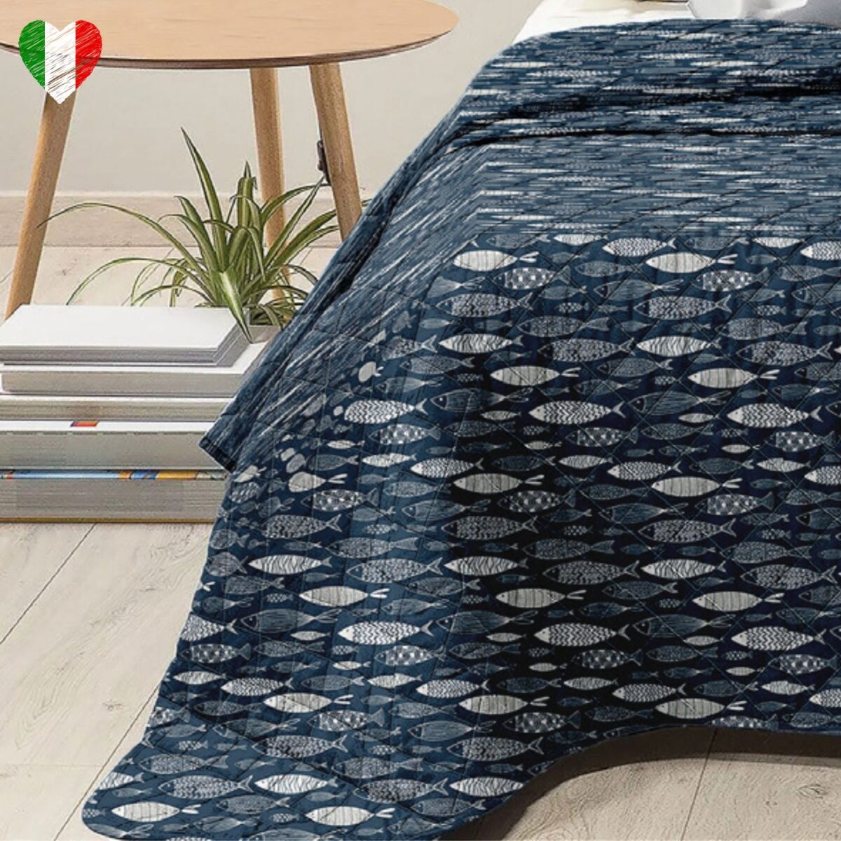 copriletto-bea-pesciolini-blu-primaverile-estivo-microfibra-100-grammi-made-in-italy-dettaglio