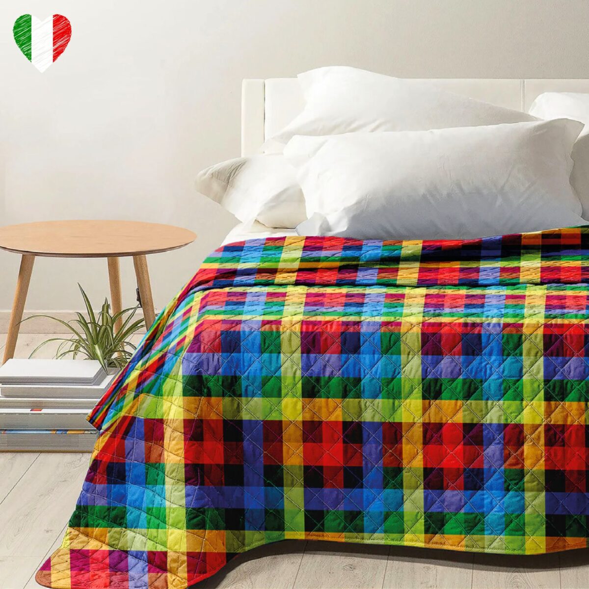 copriletto-bea-quadretto-multicolor-geometrico-colorato-primaverile-estivo-microfibra-100-grammi-made-in-italy