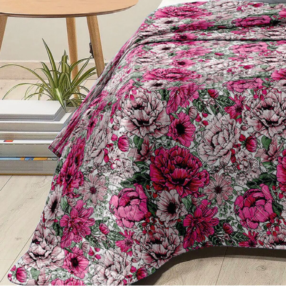 copriletto-bea-roseto-rosa-fucsia-primaverile-estivo-microfibra-100-grammi-made-in-italy-dettaglio