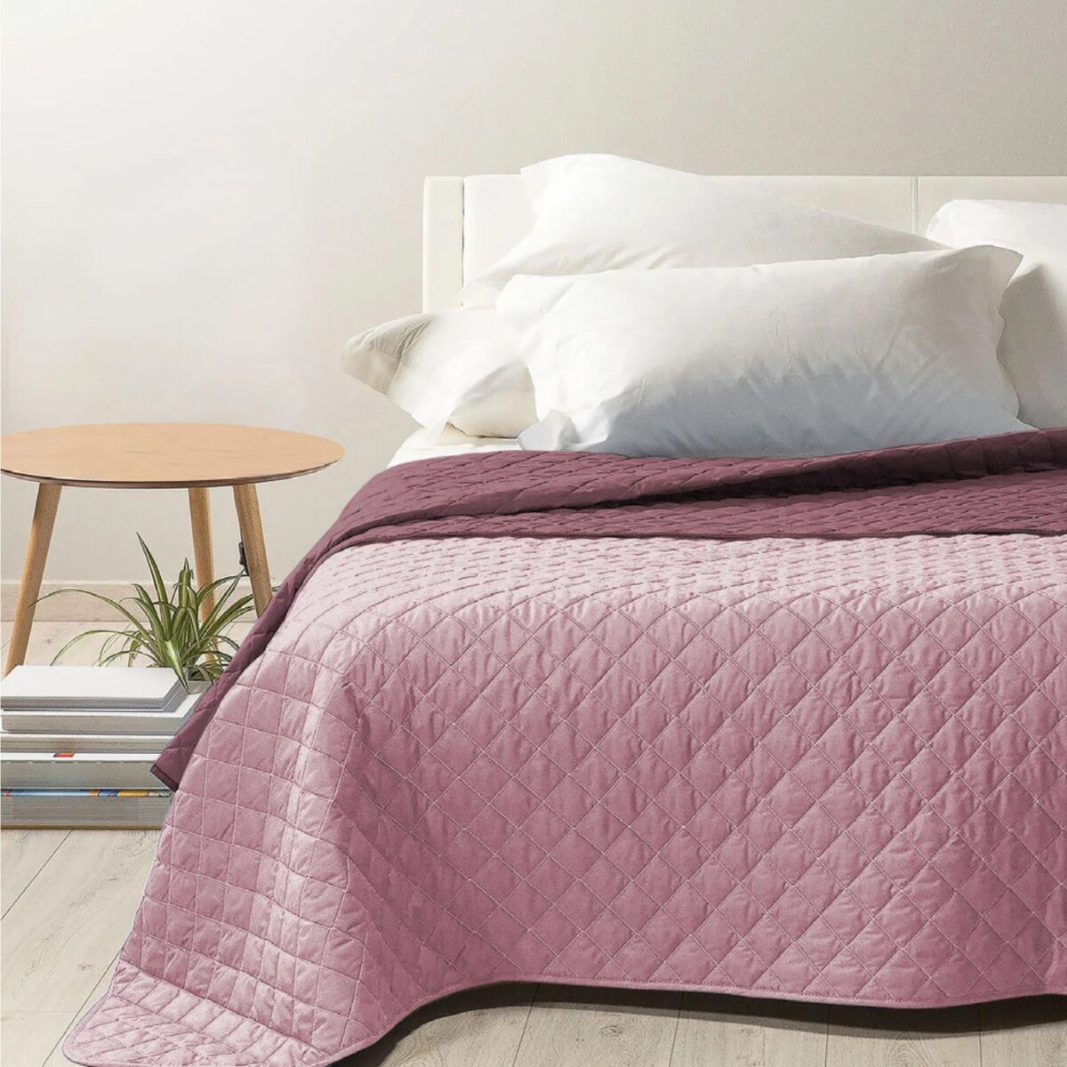 copriletto-bea-tinta-unita-bicolore-rosa-malva-primaverile-estivo-microfibra-100-grammi-made-in-italy