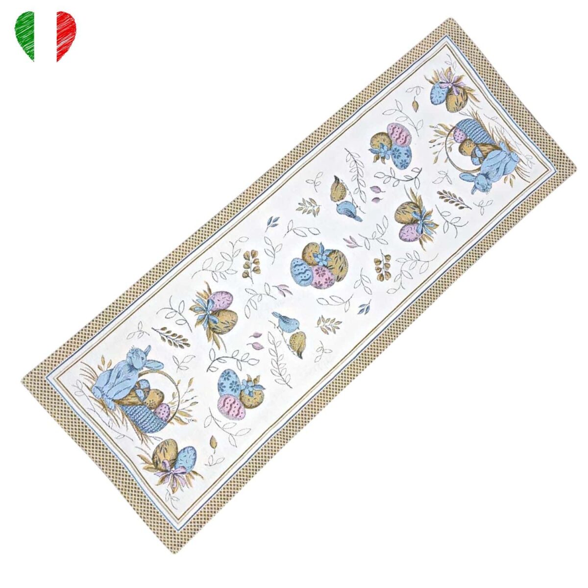 runner-pasquale-beige-giallo-jacquard-gobelin-40-140-made-in-italy-coniglietti-uova-pasqua-intero