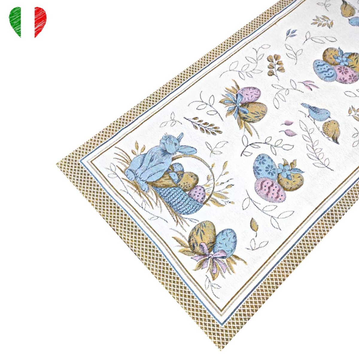runner-pasquale-beige-giallo-jacquard-gobelin-40-140-made-in-italy-coniglietti-uova-pasqua-zoom